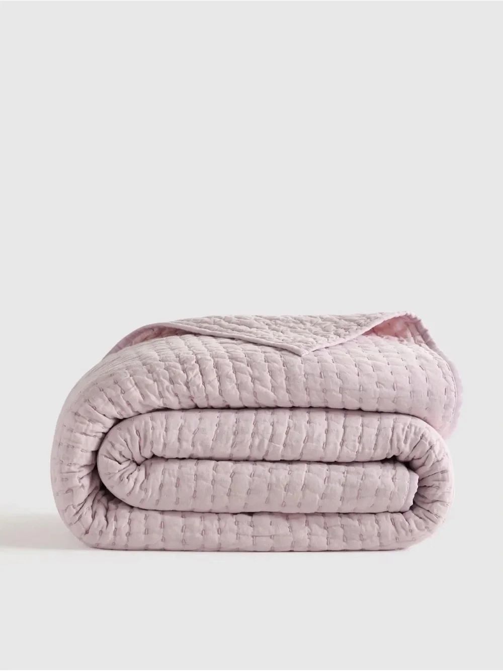 Quince European Linen and Cotton stitch Quilt in Orchid Twin 1099